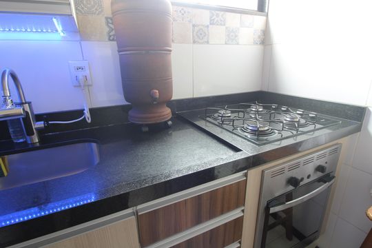 Cozinha de apartamento à venda com 2 quartos, 58m² em Artur Alvim, São Paulo