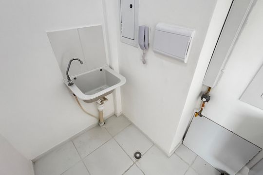 Cozinha e Área de Serviço de apartamento para alugar com 2 quartos, 31m² em Parque Erasmo Assunção, Santo André