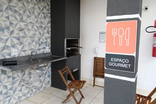 Área comum - Churrasqueira de apartamento para alugar com 2 quartos, 49m² em Martins, Uberlândia