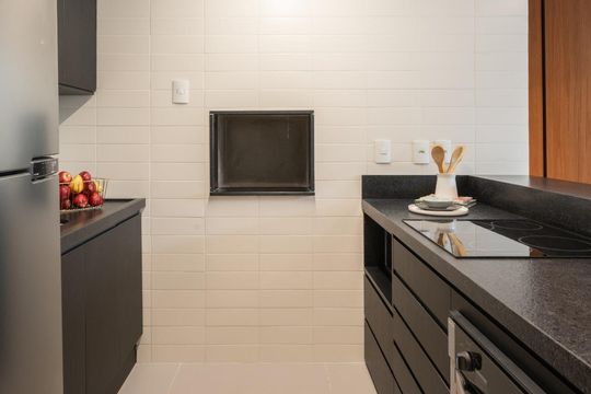 Cozinha de apartamento para alugar com 1 quarto, 57m² em Auxiliadora, Porto Alegre