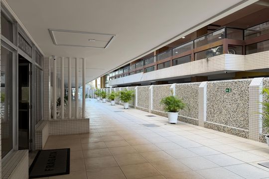 Área comum de kitnet/studio para alugar com 1 quarto, 30m² em Gonzaga, Santos