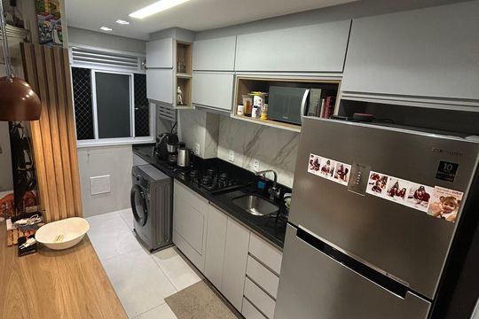 Cozinha de apartamento à venda com 2 quartos, 44m² em Parque Industrial, Campinas