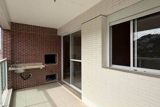 Varanda da Sala de apartamento para alugar com 2 quartos, 77m² em José Menino, Santos