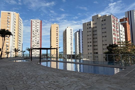 Área comum - Piscina de apartamento para alugar com 2 quartos, 77m² em José Menino, Santos