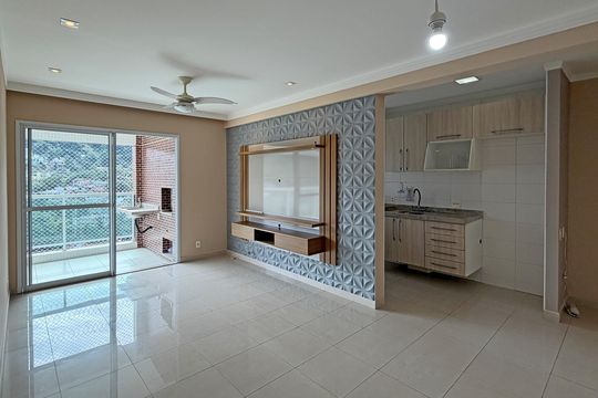 Sala de apartamento para alugar com 2 quartos, 77m² em José Menino, Santos