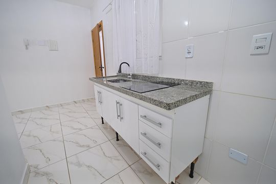 Sala/Cozinha e Área de Serviço de apartamento para alugar com 1 quarto, 28m² em Vila Ré, São Paulo