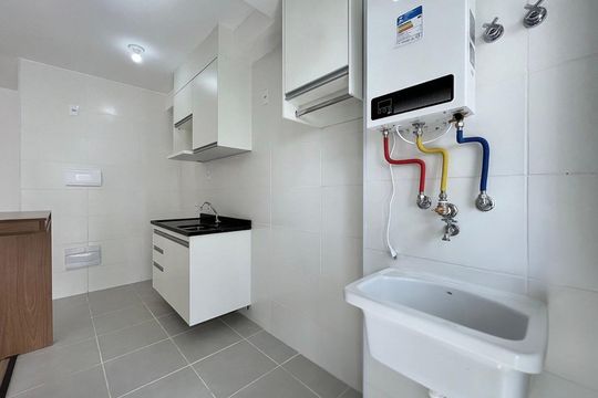 Cozinha de apartamento para alugar com 2 quartos, 54m² em Jardim Residencial Village, Limeira