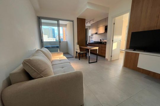 Sala de apartamento à venda com 1 quarto, 40m² em Barro Preto, Belo Horizonte