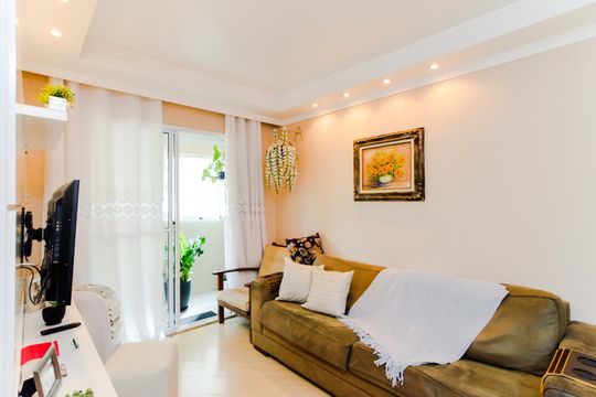 Sala de apartamento à venda com 2 quartos, 62m² em Vila Rosalia, Guarulhos
