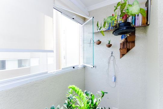 Varanda da Sala de apartamento à venda com 2 quartos, 62m² em Vila Rosalia, Guarulhos