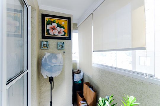 Varanda da Sala de apartamento à venda com 2 quartos, 62m² em Vila Rosalia, Guarulhos