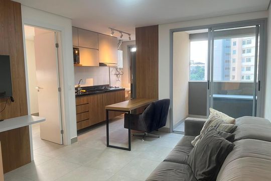 Sala de apartamento à venda com 1 quarto, 40m² em Barro Preto, Belo Horizonte