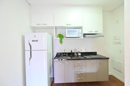 Cozinha de kitnet/studio à venda com 1 quarto, 30m² em Vila Clementino, São Paulo