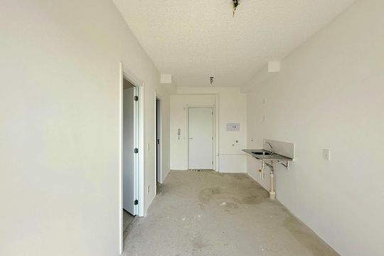 Sala  de apartamento à venda com 1 quarto, 34m² em Brooklin, São Paulo