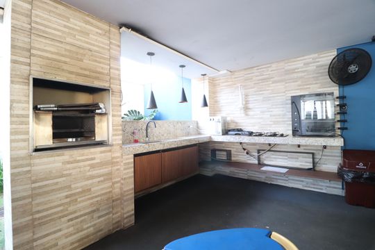Área comum - Churrasqueira de apartamento para alugar com 2 quartos, 55m² em Novo Mundo, Uberlândia