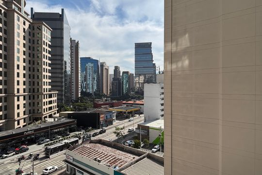Vista de kitnet/studio para alugar com 1 quarto, 28m² em Vila Nova Conceição, São Paulo