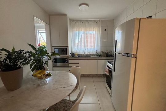 Cozinha de apartamento à venda com 2 quartos, 53m² em Jardim Miriam, São Paulo