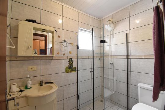 Banheiro da Suíte de casa à venda com 3 quartos, 155m² em Bairro Alto, Curitiba