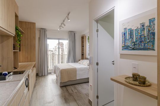 Studio de kitnet/studio para alugar com 1 quarto, 25m² em Vila Olímpia, São Paulo