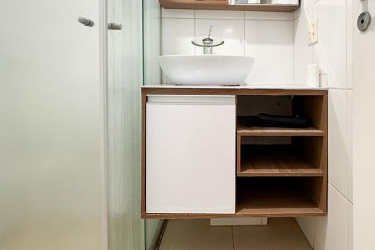 Banheiro Social de apartamento para alugar com 2 quartos, 56m² em Vila Planalto, São Bernardo do Campo