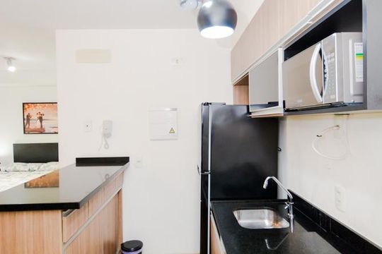 Cozinha de kitnet/studio para alugar com 1 quarto, 37m² em Portal dos Gramados, Guarulhos