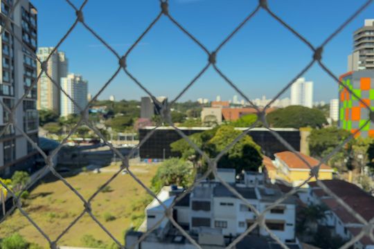 Vista da Sacada de kitnet/studio para alugar com 1 quarto, 27m² em Jardim das Acacias, São Paulo