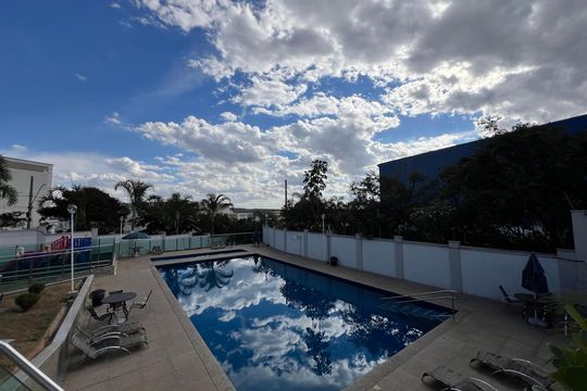 Área comum - Piscina de apartamento à venda com 2 quartos, 44m² em Chácara Cotia, Contagem