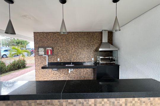 Área comum - Churrasqueira de apartamento à venda com 2 quartos, 44m² em Chácara Cotia, Contagem