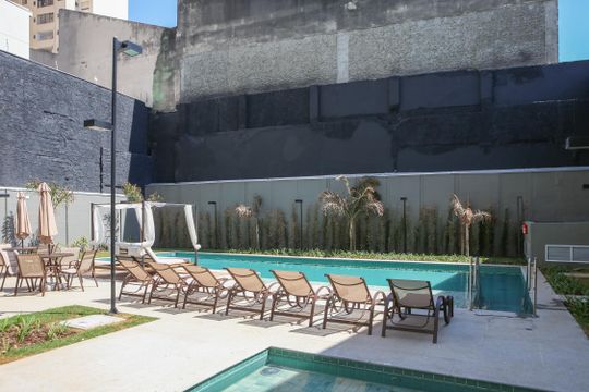 Área comum - Piscina de apartamento para alugar com 2 quartos, 34m² em Barra Funda, São Paulo