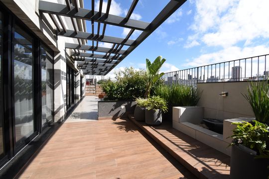 Área comum de kitnet/studio para alugar com 1 quarto, 34m² em Batel, Curitiba