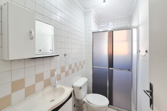 Banheiro Social de apartamento para alugar com 3 quartos, 68m² em Planalto, São Bernardo do Campo