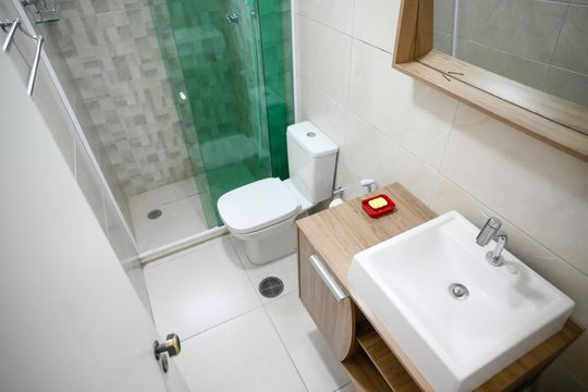 Banheiro de apartamento para alugar com 2 quartos, 58m² em Parque Bristol, São Paulo