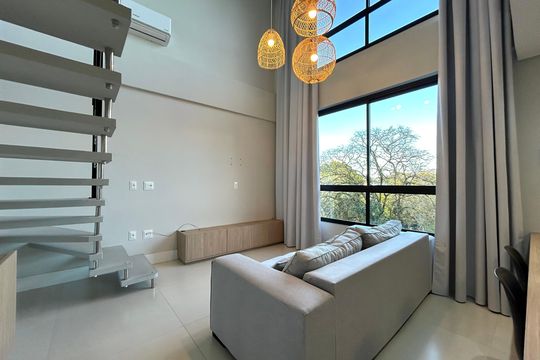 Sala de apartamento para alugar com 1 quarto, 46m² em Santo Antonio de Lisboa, Florianópolis