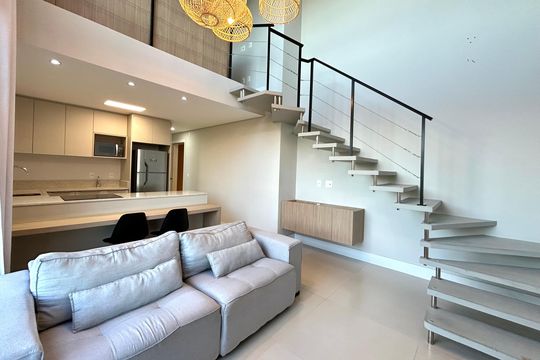 Sala de apartamento para alugar com 1 quarto, 46m² em Santo Antonio de Lisboa, Florianópolis