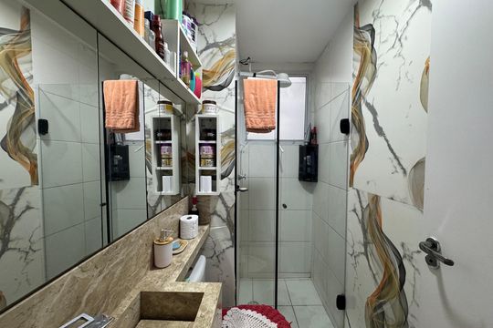 Banheiro de apartamento para alugar com 2 quartos, 41m² em Jardim Gilda Maria, São Paulo