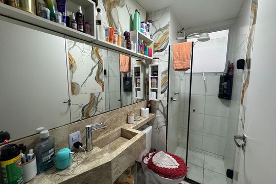Banheiro de apartamento para alugar com 2 quartos, 41m² em Jardim Gilda Maria, São Paulo