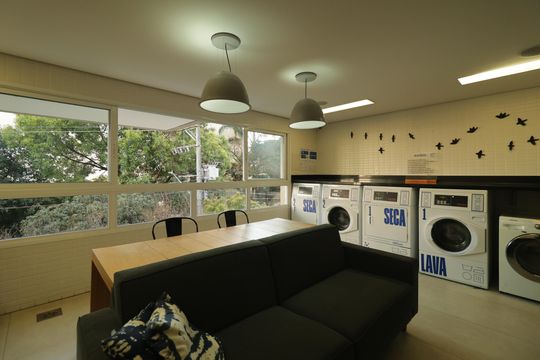 Área comum - Lavanderia de kitnet/studio para alugar com 1 quarto, 35m² em Vila Mariana, São Paulo