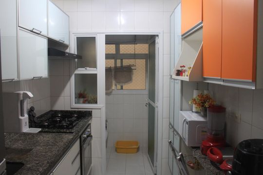 Cozinha de apartamento à venda com 2 quartos, 64m² em Santo Antônio, São Caetano do Sul