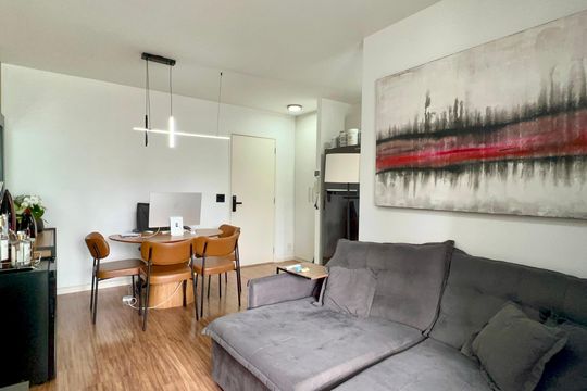 Sala de apartamento à venda com 1 quarto, 46m² em Pinheiros, São Paulo