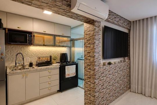 Sala de apartamento à venda com 1 quarto, 54m² em Setor Aeroporto, Goiânia
