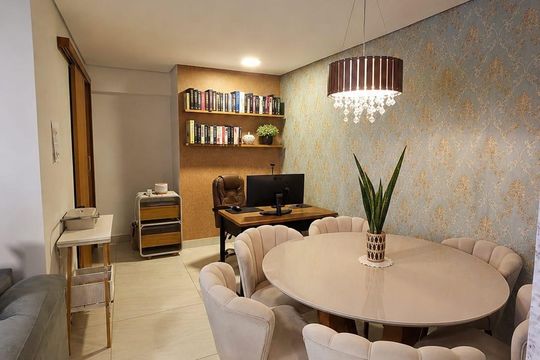 Sala de apartamento à venda com 1 quarto, 54m² em Setor Aeroporto, Goiânia