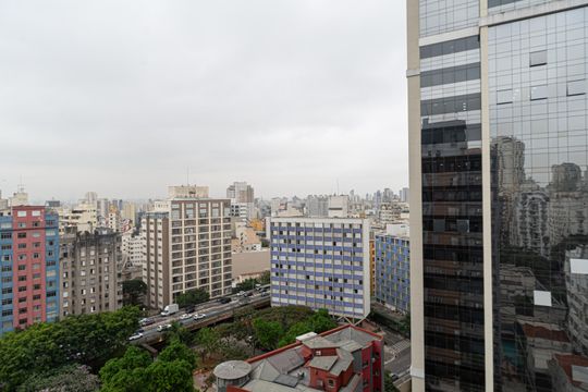 Vista da Sala de apartamento para alugar com 1 quarto, 35m² em Santa Cecilia, São Paulo