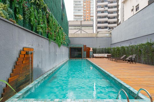 Área comum - Piscina de apartamento para alugar com 1 quarto, 35m² em Santa Cecilia, São Paulo