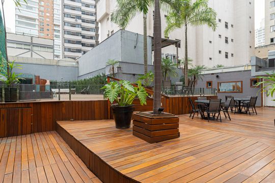 Área comum - Área da Piscina de apartamento para alugar com 1 quarto, 35m² em Santa Cecilia, São Paulo