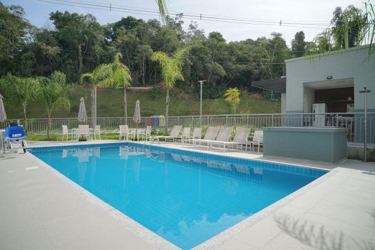 Área externa de apartamento para alugar com 2 quartos, 50m² em Várzea das Mocas, São Gonçalo