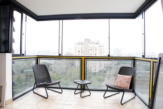 Sala 1 Estar Detalhe Varanda de apartamento à venda com 3 quartos, 94m² em Azenha, Porto Alegre