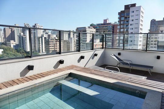 Área comum - Piscina de apartamento à venda com 2 quartos, 58m² em Lourdes, Belo Horizonte