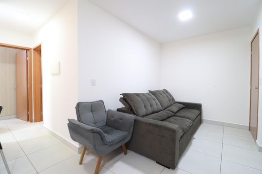 Sala de apartamento para alugar com 2 quartos, 58m² em Gávea, Uberlândia