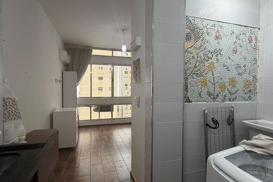 Cozinha e Área de Serviço de kitnet/studio para alugar com 1 quarto, 20m² em Boqueirão, Santos