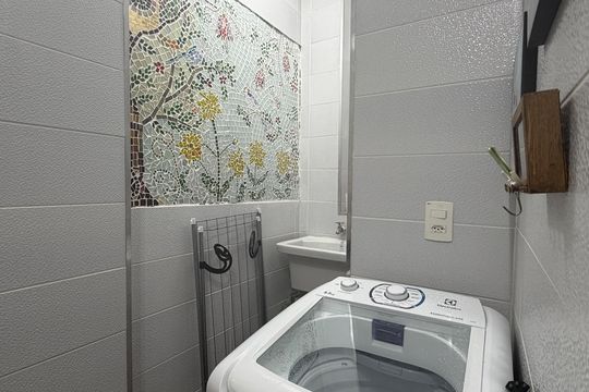 Cozinha e Área de Serviço de kitnet/studio para alugar com 1 quarto, 20m² em Boqueirão, Santos